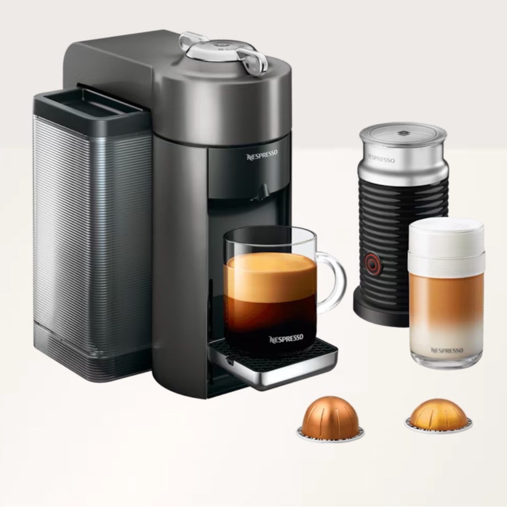 Nespresso Vertuo Evoluo Coffee & Espresso Machine with Milk Frother & de scaler